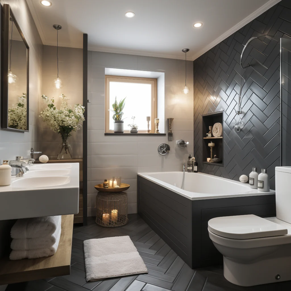 BATHROOM & W.C. • Concealed plumbing with premium quality sanitary ware Full height tiles in Bathroom & WC (7) • Antiskid ceramic tiles flooring • Marble granite door frame in Bathroom & W.C