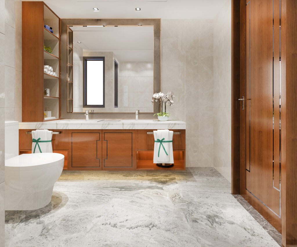 BATHROOM & W.C. • Concealed plumbing with premium quality sanitary ware Full height tiles in Bathroom & WC (7) • Antiskid ceramic tiles flooring • Marble granite door frame in Bathroom & W.C